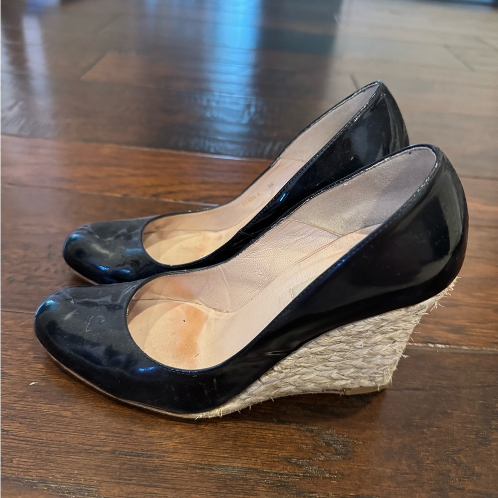 L.K. Bennett Black Wedge Heels